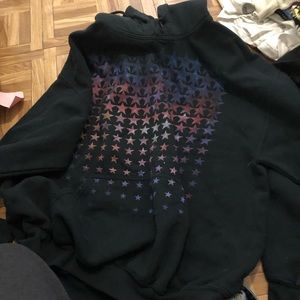 Black patterned hoodie